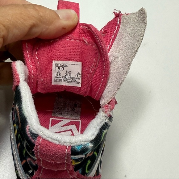 Vans Kids Pink High-Top Sneakers Toddler Size 5 - Picture 10 of 11
